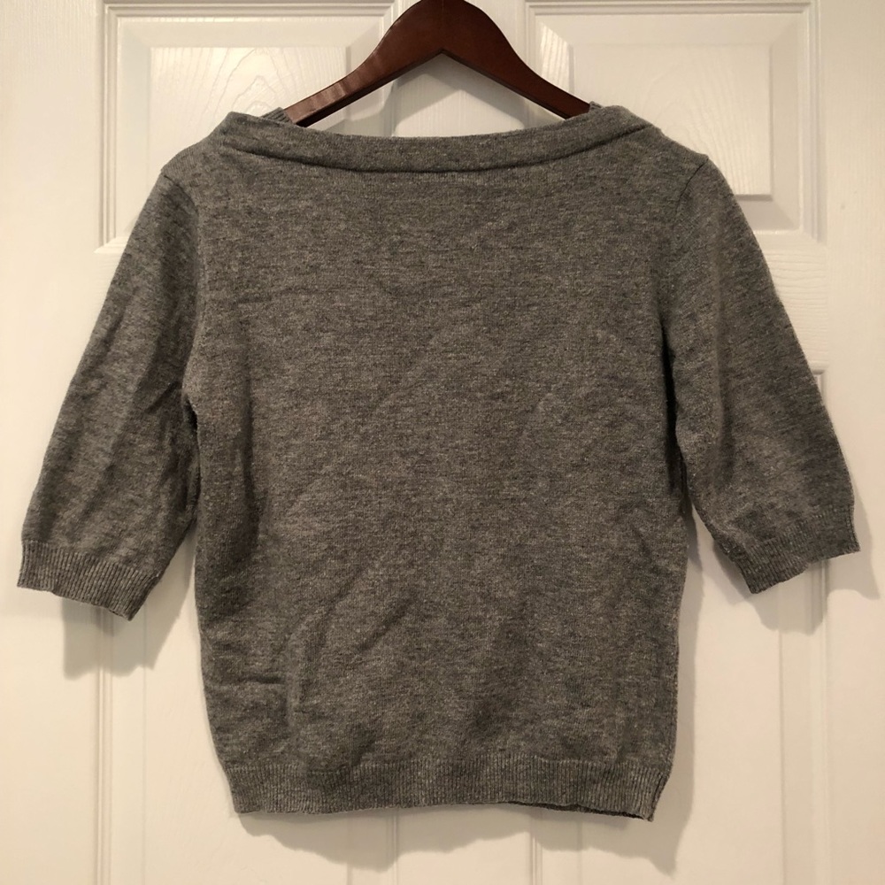 Gray Boatneck Sweater